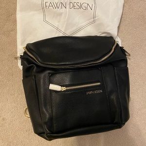 Brand new mini black Fawn Design diaper bag